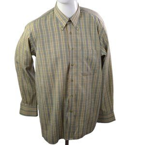 Turtle Men sz 42 Dress Shirt Long Sleeves Plaids Buttons Up Classics